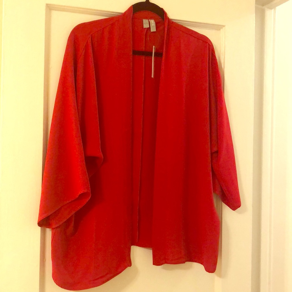 Woven open jacket